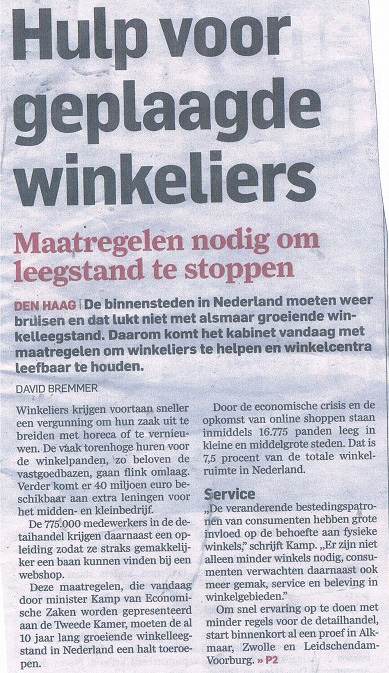 Hulp winkeliers AD 17mrt15