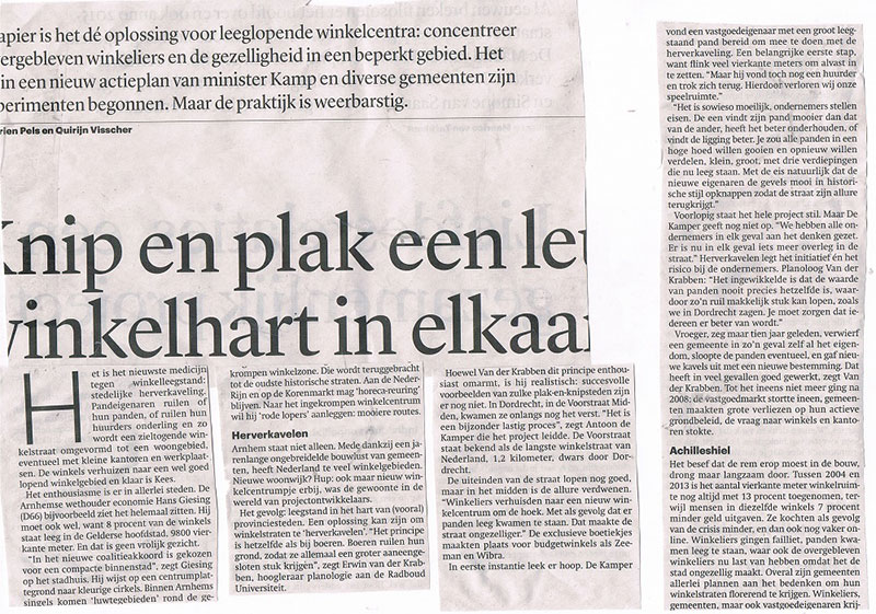 Leeg winkelhart beplakken Trouw 1apr15
